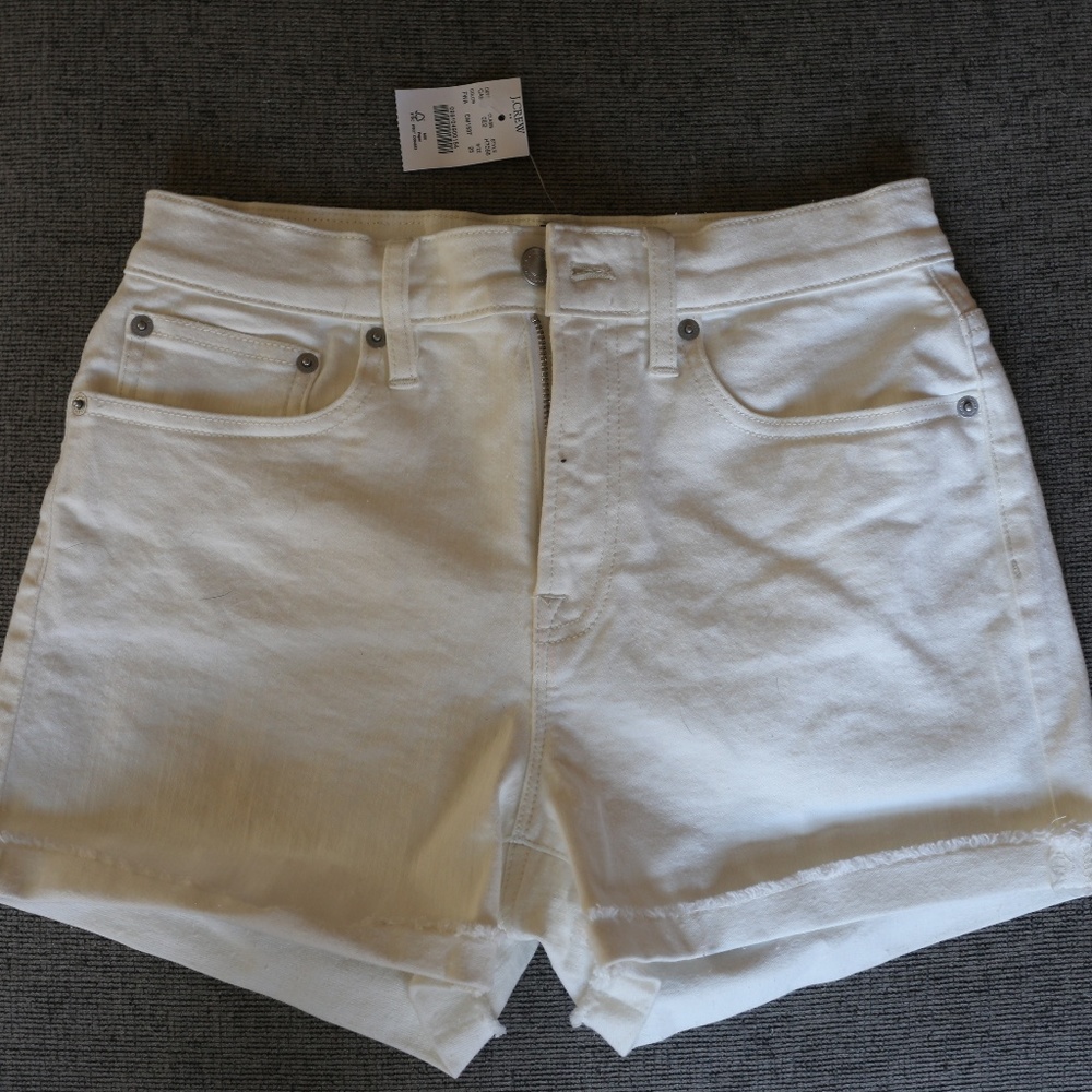 J. Crew Factory White Denim Shorts